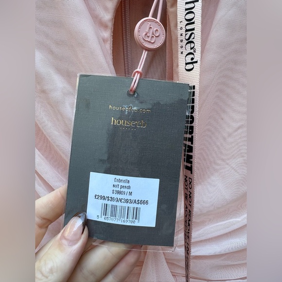 House of CB 'Gabriella' Soft Peach Ruffled Front Gown New with Tag! - Picture 8 of 13